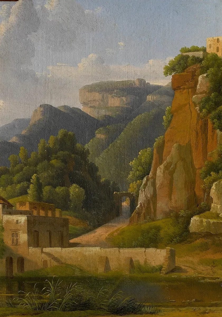 Alexandre Hyacinthe Dunouy - Vista di Stabia, vicino a Castellamare